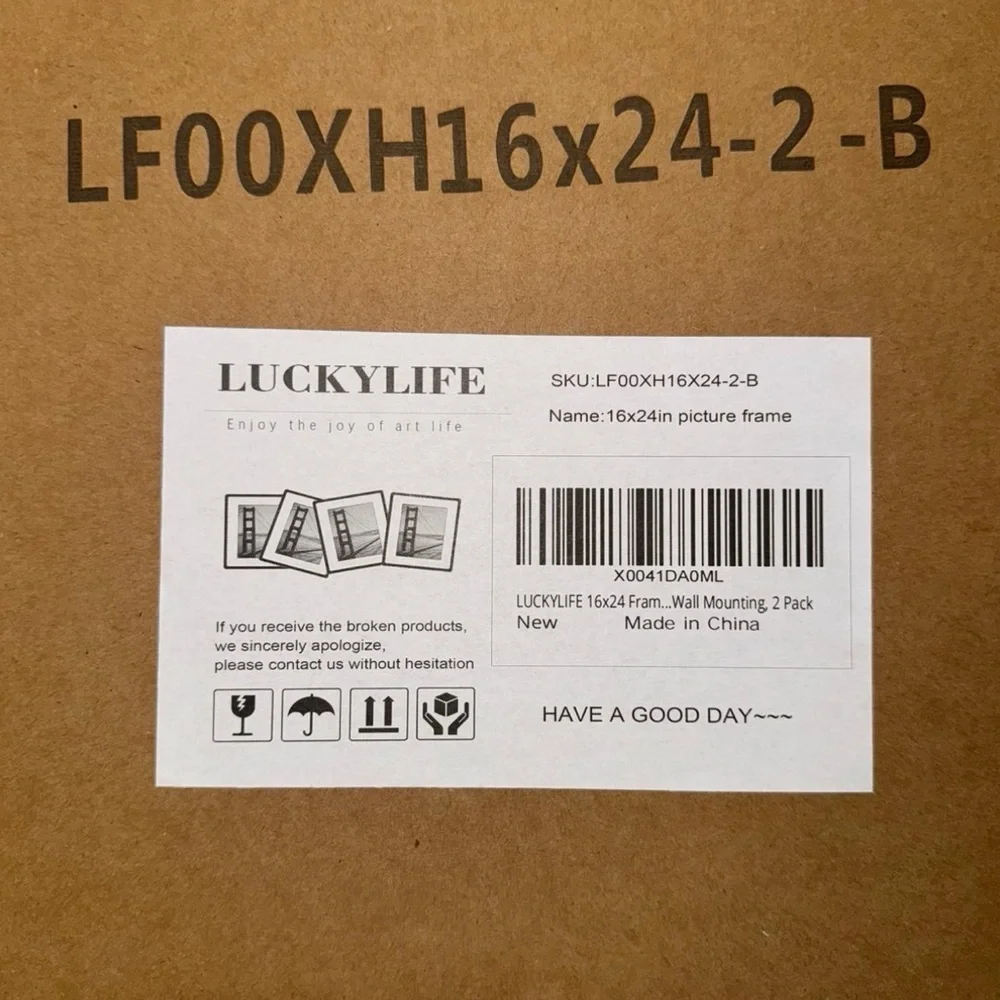 Lucky Brand Black Frame Wall Decor (Pack of 2)